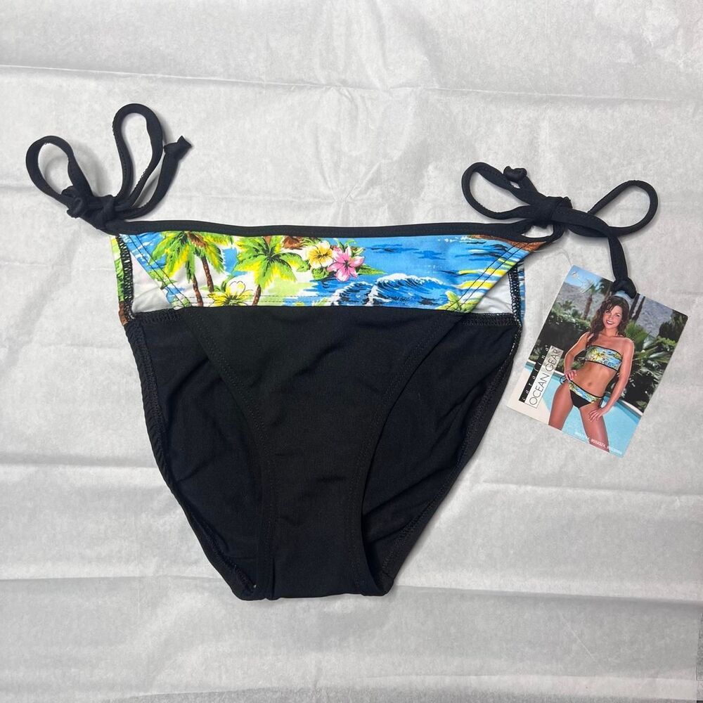 Y2K Catalina Ocean Gear Tropical Tie Bikini Bottoms New With Tags